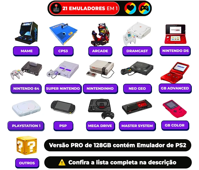 Portátil R36S™ Original - 21.500 Jogos de 20+ Consoles (180 dias de Garantia)
